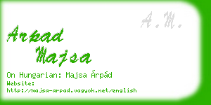 arpad majsa business card
